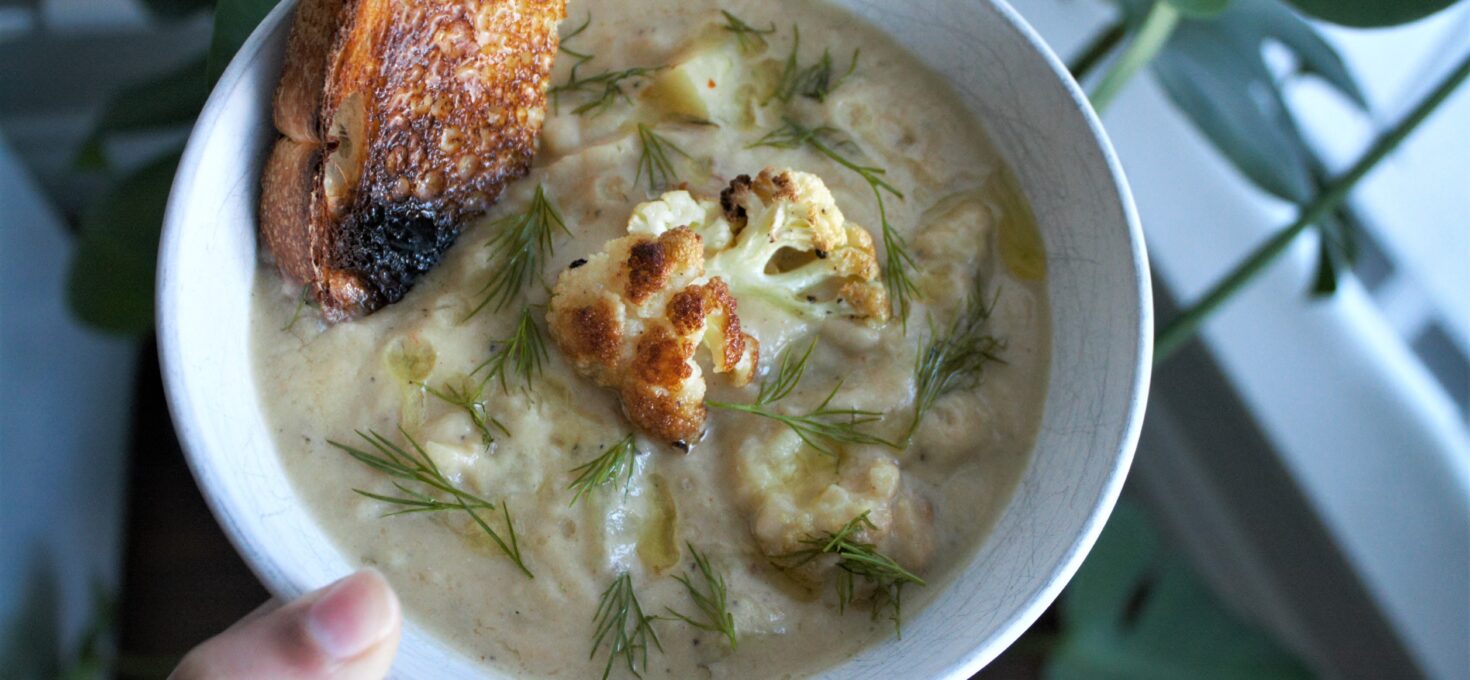 Roasted Cauliflower & Potato Soup