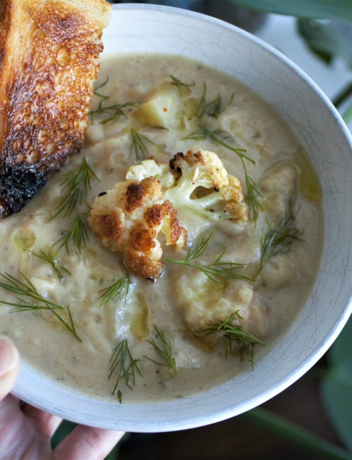 Roasted Cauliflower & Potato Soup